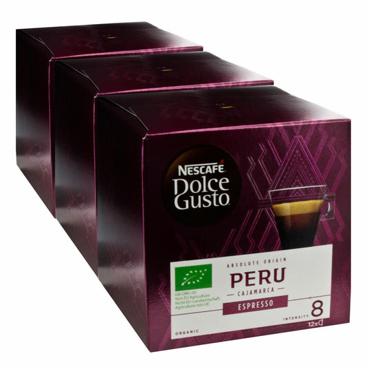 Nescafé Dolce Gusto Absolute Origin Peru Espresso, Coffee Capsule, Coffee Capsule, Roasted Coffee, Organic, 36 Capsules