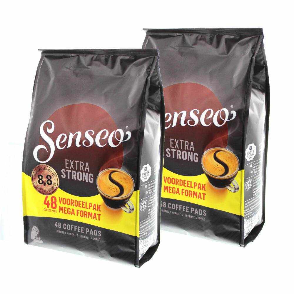 Senseo Coffee Pads Extra Strong / Extra Strong, Intense and Full-Bodied Taste, Coffee for Coffee Pad Machines, 96 Pads