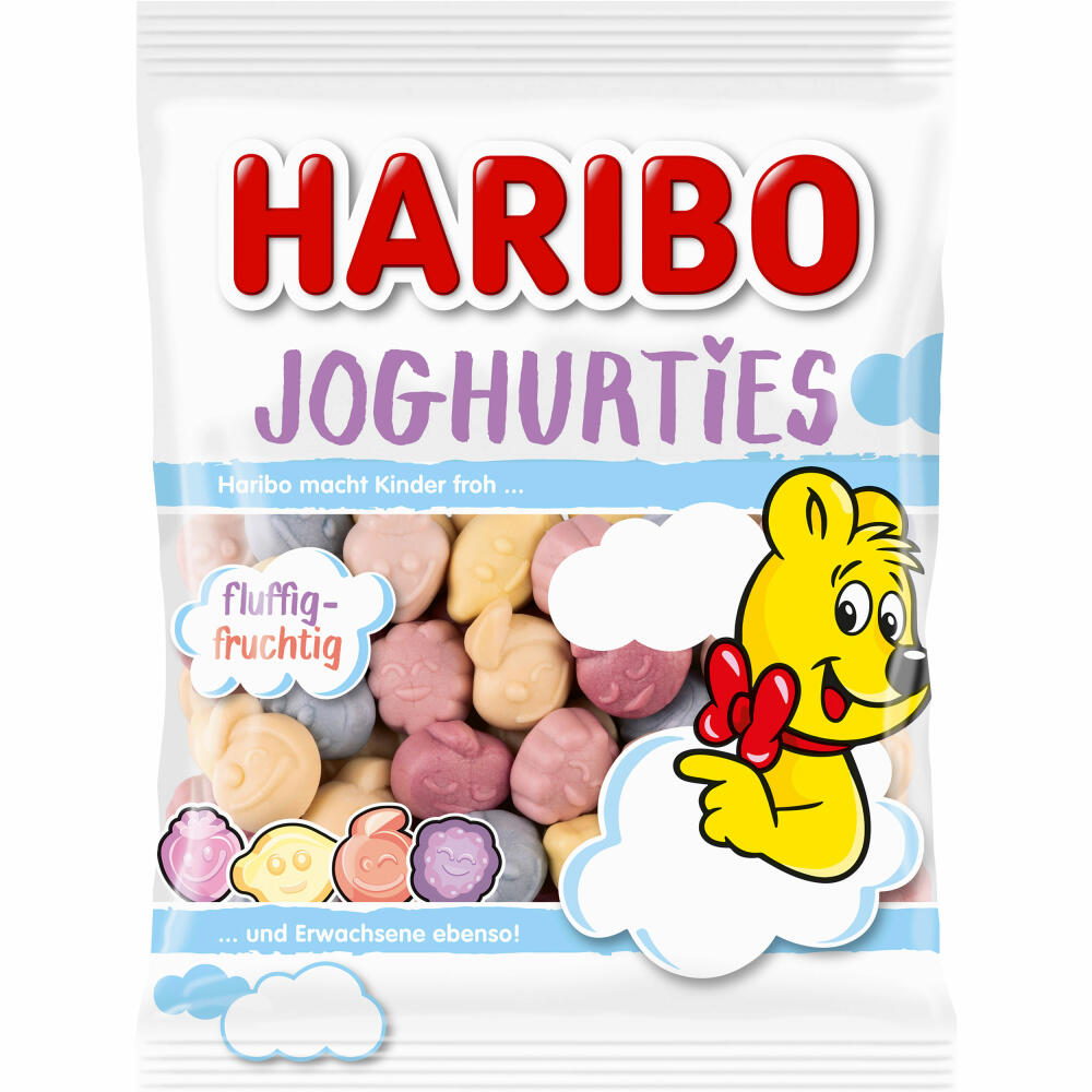 Haribo Joghurties, Fruchtgummi, Weingummi, im Beutel, Tüte, 160 g