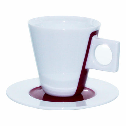 Nescafé Dolce Gusto Espresso Tasse, 2er Set / 4-tlg., Porzellan, Weiß mit Pink, Kaffeetasse, 50 ml