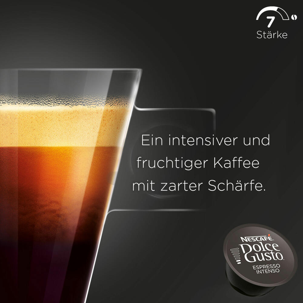 Nescafé Dolce Gusto Espresso Intenso, Extra Crema, Neue Rezeptur, Stark, Kaffee, Kaffeekapsel, 16 Kapseln