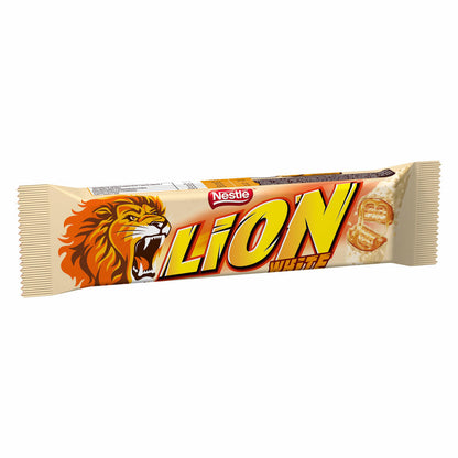 Nestlé LION White, Schokoriegel mit Karamell und weißer Glasur, Schoko Riegel, Schokolade, 24 x 42 g