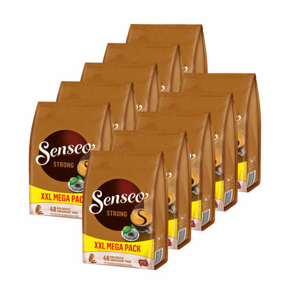 Senseo Coffee Pads Strong, Pack of 10, Powerful Taste, Coffee, 480 Pads