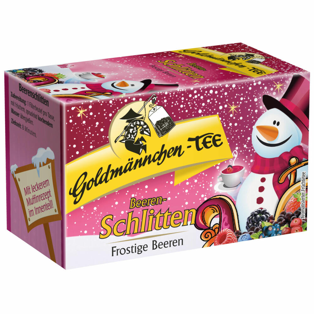 Goldmännchen Tea Berry Sleigh Winter berries, fruit tea, fruit mix20 individually sealed tea bags