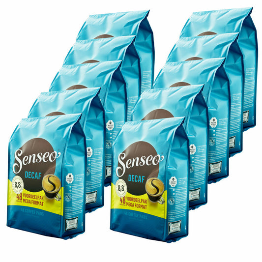 Senseo Coffee Pads Decaf / Decaffeinated, Rich Aroma, Intense &amp; Balanced, Coffee for Coffee Pad Machines, 480 Pads