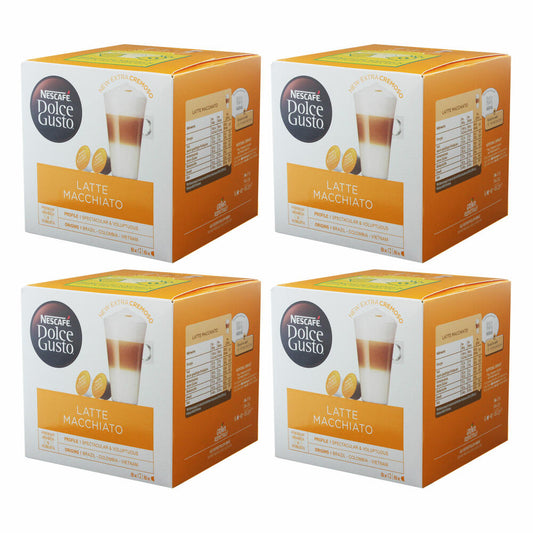 Nescafé Dolce Gusto Latte Macchiato, Coffee, Coffee Capsule, Pack of 4, 4 x 16 Capsules (32 Servings)