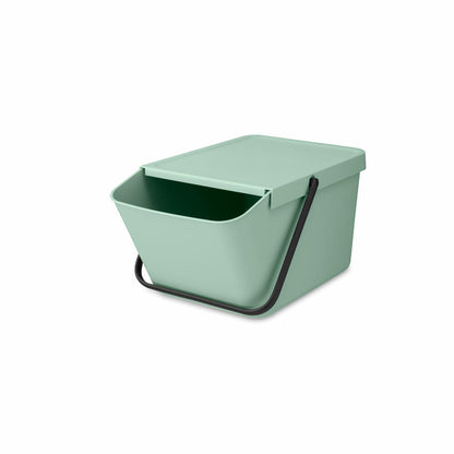 Brabantia Abfallbehälter Sort & Go, Abfalleimer, Mülleimer, Kunststoff, Jade Green, 20 L, 277764