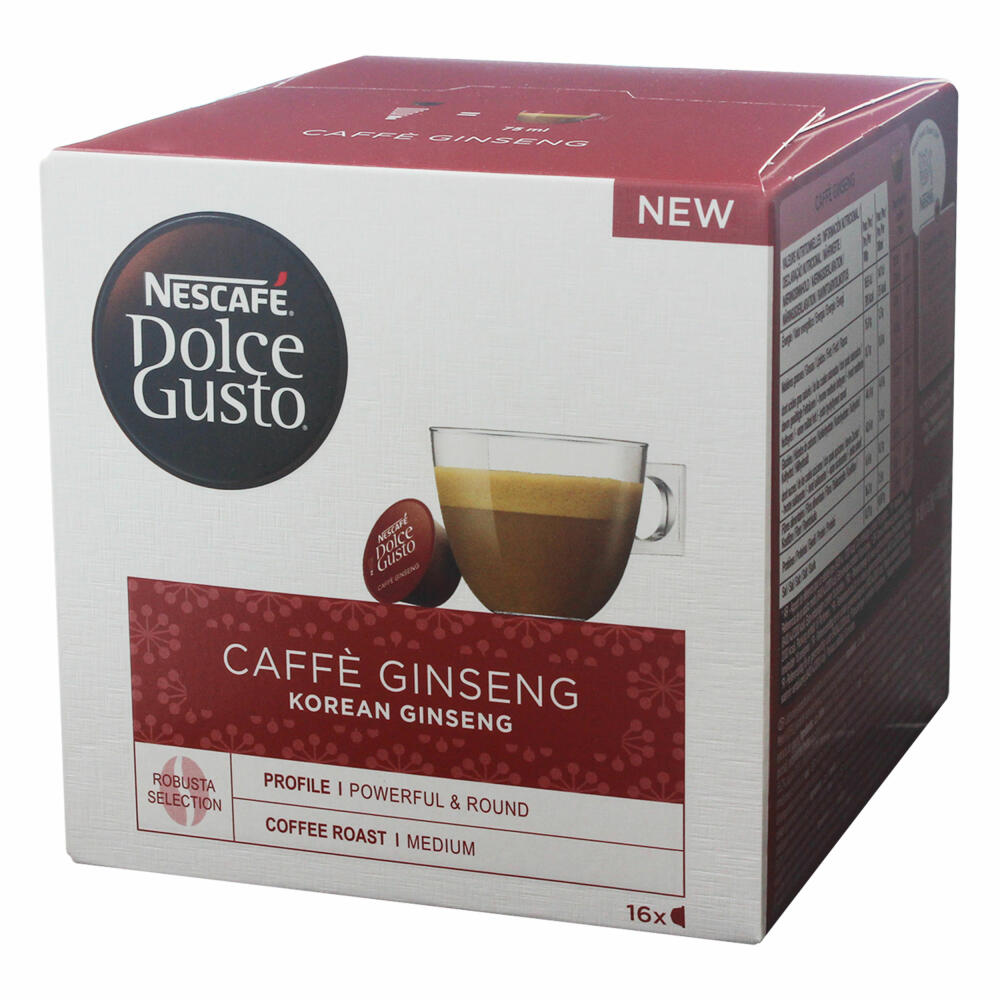 Nescafé Dolce Gusto Caffé Ginseng 2er Set, Korean Ginseng, Kaffeekapsel, Kaffee, 32 Kapseln