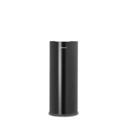 Brabantia Toilet Roll Dispenser ReNew, Steel, Plastic, Matt Black, for 3 Rolls, 280504