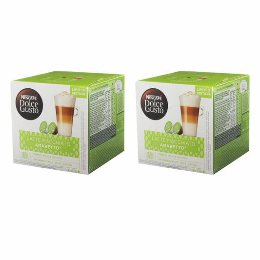 Nescafé Dolce Gusto Latte Macchiato Amaretto Set of 2, Coffee Capsule, Coffee, 2 x 16 Capsules (16 Servings)