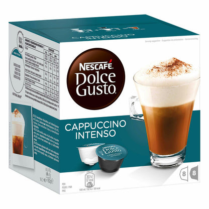 Nescafé DOLCE GUSTO Tassen Geschenkset, 3 Packungen mit Becher Cappuccino Intenso, Milchkaffee, Kaffeekapsel, Kaffee, Kapseln