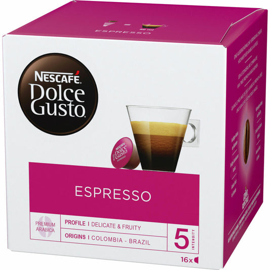 Nescafé Dolce Gusto Espresso, Kapseln, Kaffeekapsel, Café, Coffee, Kaffee, 16 Kapseln