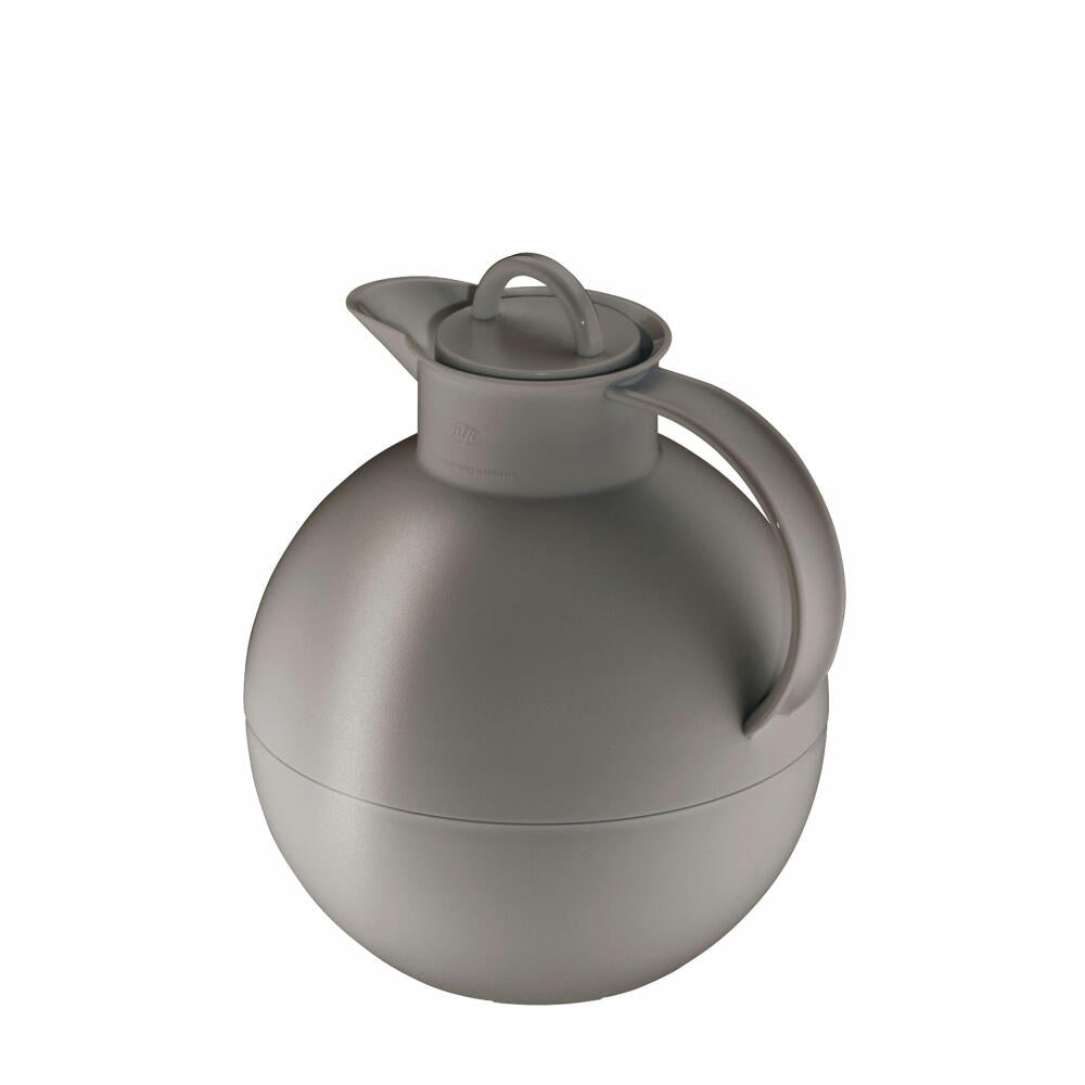 alfi insulated jug KUGEL, insulated jug, jug, coffee pot, plastic / hard glass insert, Desert Grey Mat, 0.94 L, 0115996094