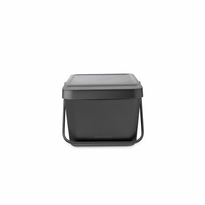 Brabantia Sort &amp; Go Waste Bin, Waste Bin, Garbage Can, Plastic, Grey, 20 L, 277726