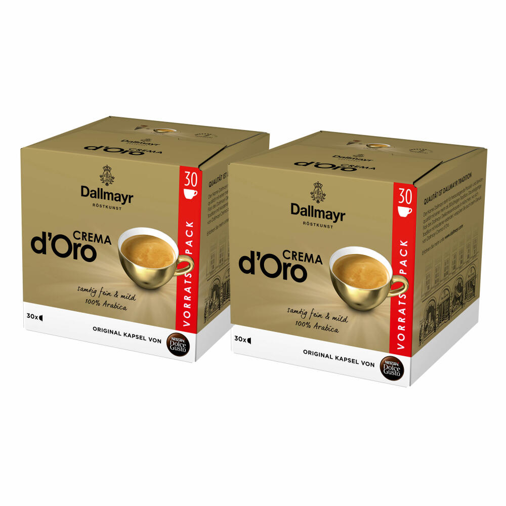 Nescafé Dolce Gusto Dallmayr Crema d´Oro storage box set of 2, coffee capsules, 2 x 30 capsules