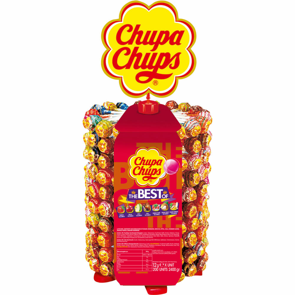 Chupa Chups Lutscherrad, Lutscher, Lolli, Lolly, Mischung, 200 Stück, 2.4 kg