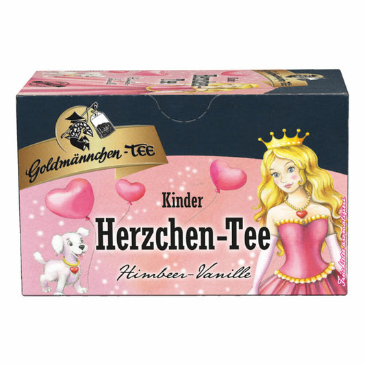 Goldmännchen Kindertee Herzchen-Tee, Kinder, Früchtetee, 20 einzeln versiegelte Teebeutel