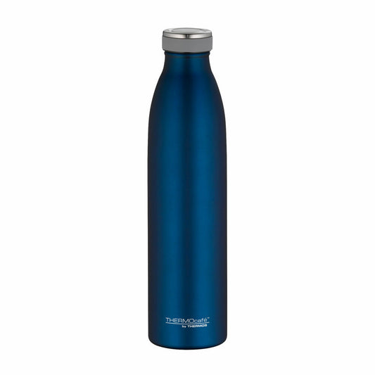 THERMOS ThermoCafé Thermos Bottle TC Bottle, Drinking Bottle, Iso Bottle, Stainless Steel Matt, Sapphire Blue, 0.75 L, 4067.259.075