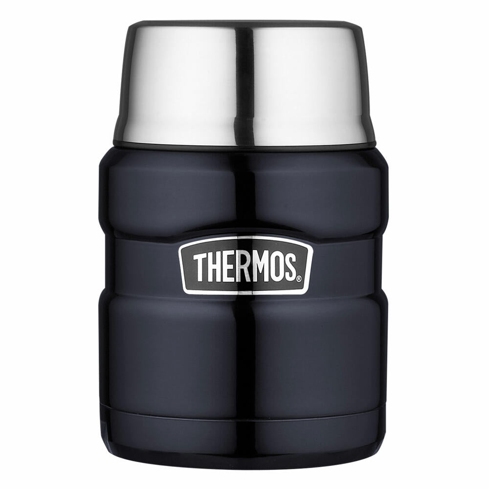 Thermos food container Stainless King, snack container, snack container, matt stainless steel, blue, 470 ml, 4001256047