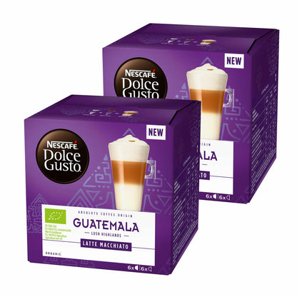 Nescafé Dolce Gusto Absolute Origin Guatemala Latte Macchiato Set of 2, Coffee Capsule, Coffee Capsule, 24 Capsules / 12 Servings