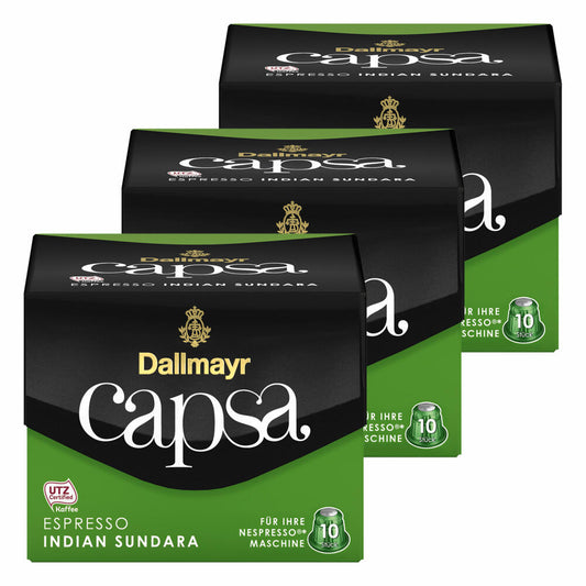 Dallmayr Capsa Espresso Indian Sundara, Nespresso Compatible Capsule, Coffee Capsule, Espresso Capsule, Roasted Coffee, 30 Capsules