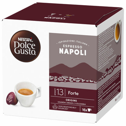 Nescafé Dolce Gusto Espresso Napoli, roasted coffee, coffee capsules, 16 capsules