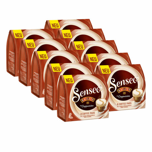 Senseo Typ Cappuccino Baileys Kaffeepads, Aromatisch, Kaffee, Löslicher Kaffee, 10 x 8 Pads