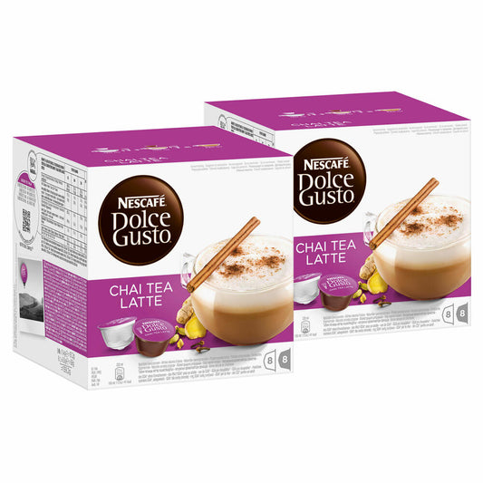 Nescafé Dolce Gusto Chai Tea Latte, Tee, Teekapsel, 2er Pack, 2 x 16 Kapseln (16 Portionen)