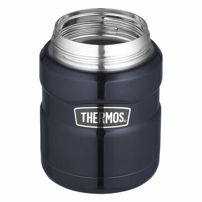 Thermos food container Stainless King, snack container, snack container, matt stainless steel, blue, 470 ml, 4001256047