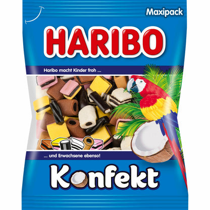 Haribo Konfekt, Lakritz, Fruchtgummi, Mischung, im Beutel, Tüte, 500 g