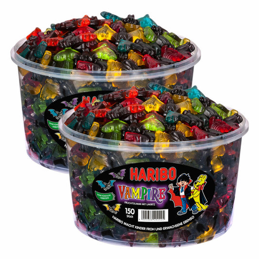 Haribo Vampire, 2er Pack, Fruchtgummi Weingummi mit Lakritz, Süßwaren