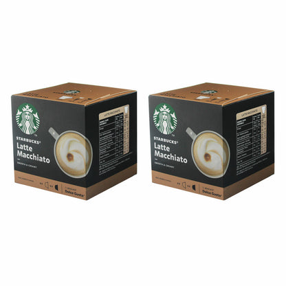 Nescafé Dolce Gusto Starbucks Latte Macchiato Set of 2, Coffee, Milk Coffee, Coffee Capsules, 2 x 12 Capsules