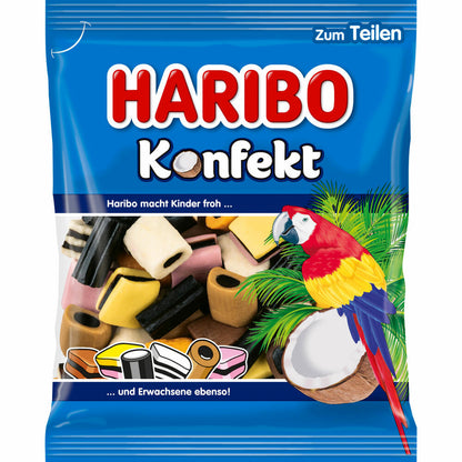 Haribo Konfekt, Lakritz, Fruchtgummi, Mischung, im Beutel, Tüte, 175 g