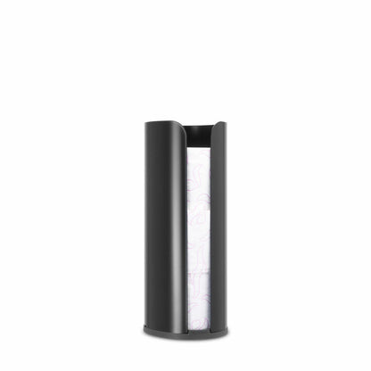 Brabantia Toilet Roll Dispenser ReNew, Steel, Plastic, Matt Black, for 3 Rolls, 280504