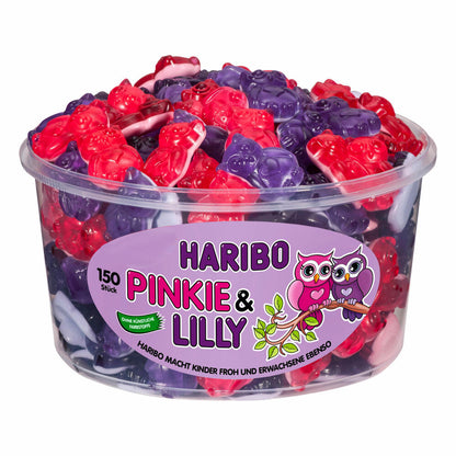 Haribo Pinkie &amp; Lilly, 3-pack, gummy bears, wine gums, fruit gums