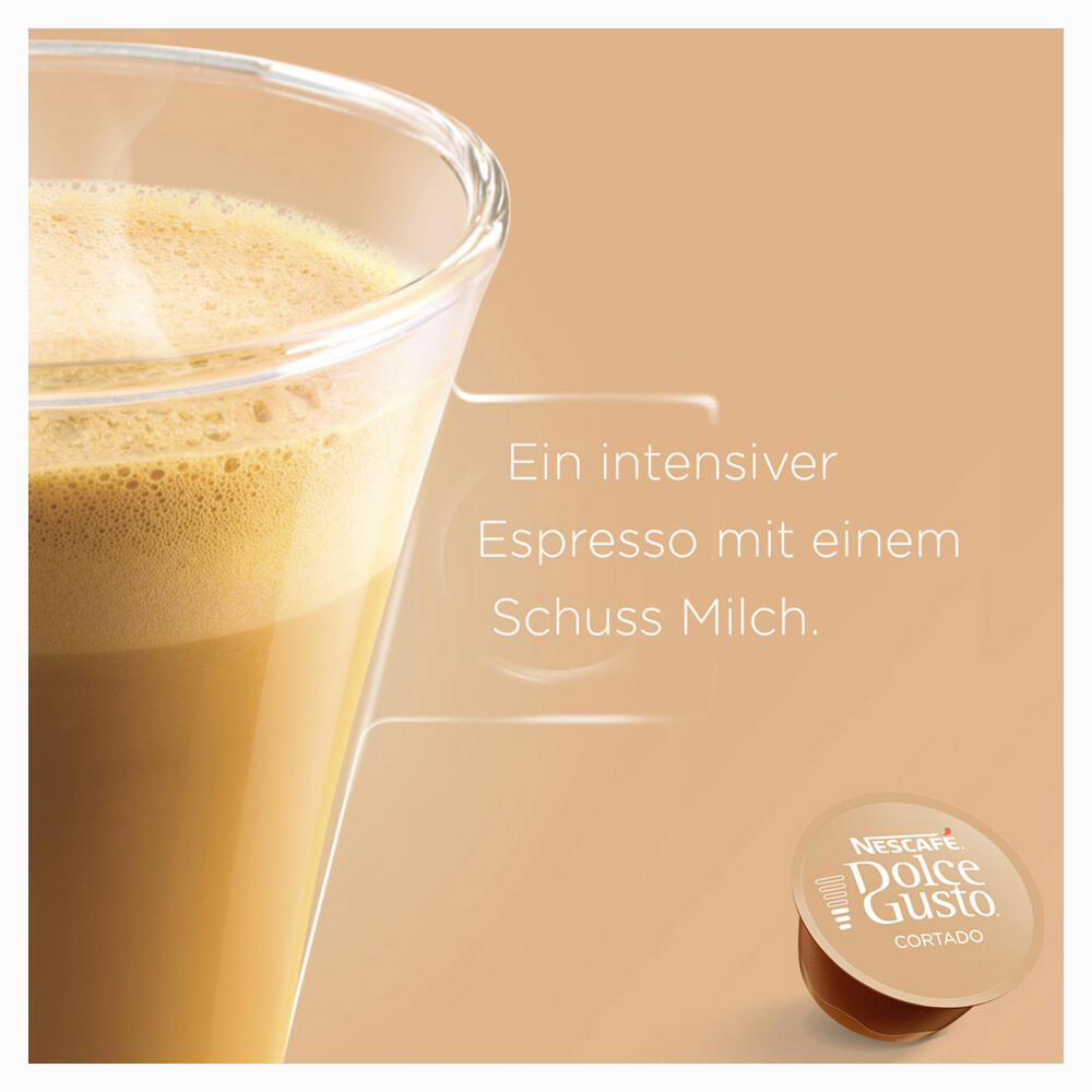 Nescafé Dolce Gusto Cortado Espresso Macchiato Vorratsbox, Kaffee, Kaffeekapseln, 30 Kapseln