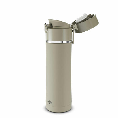 alfi insulated drinking bottle BALANCE TEA BOTTLE, insulated bottle, thermos flask, insulated bottle, stainless steel, Silver Lining Mat, 500 ml, 5511294050