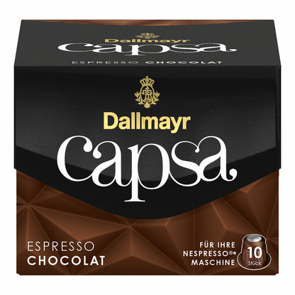 Dallmayr Capsa Espresso Chocolat, Nespresso Kompatibel Kapsel, Kaffeekapsel, Röstkaffee, Kaffee, 20 Kapseln