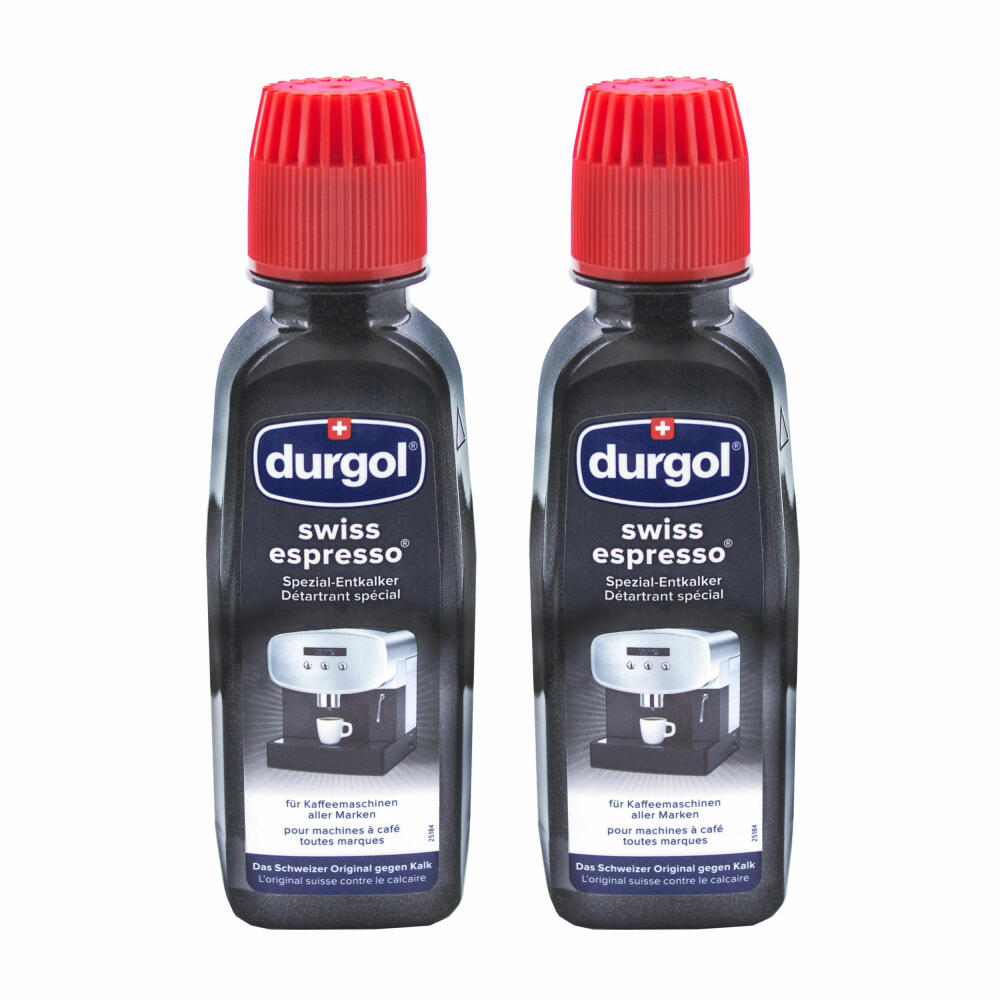 Durgol Swiss Espresso Special Descaler, Special Descaler, 2 Packs, 4 x 125ml