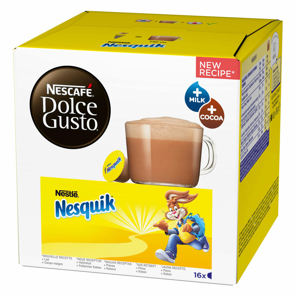 Nescafé Dolce Gusto Nesquik, Kakao, Schokolade, 16 Kapseln