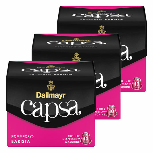 Dallmayr Capsa Espresso Barista, Nespresso Compatible Capsule, Coffee Capsule, Espresso Capsule, Roasted Coffee, Coffee, 30 Capsules