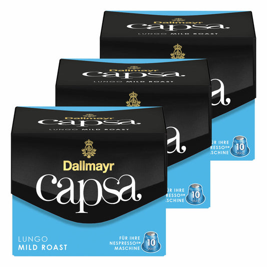 Dallmayr Capsa Lungo Mild Roast, Nespresso Kompatibel Kapsel, Kaffeekapsel, Röstkaffee, Kaffee, 30 Kapseln