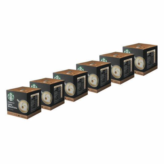 Nescafé Dolce Gusto Starbucks Latte Macchiato Set of 6, Coffee, Milk Coffee, Coffee Capsules, 6 x 12 Capsules