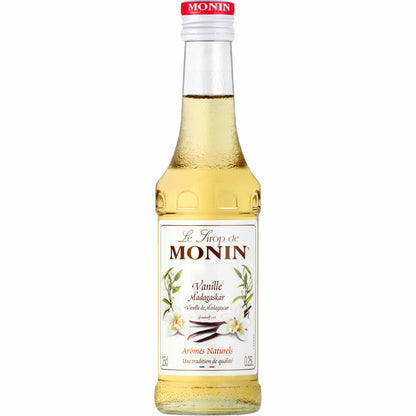 Monin syrup vanilla from Madagascar, for cocktails, coffee, coffee syrup, cocktail syrup, 0.25 L