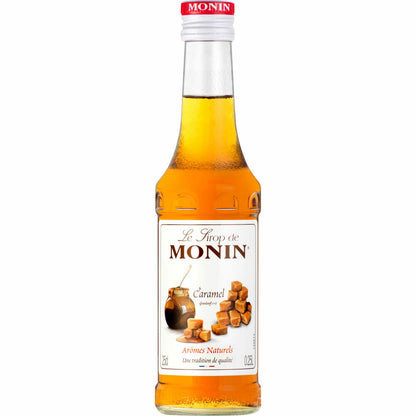 Monin Sirup Karamell, für Cocktails, Kaffee, Kaffeesirup, Cocktailsirup, 0.25 L