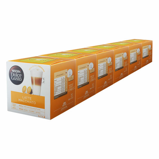 Nescafé Dolce Gusto Latte Macchiato Kaffee Kaffeekapsel 6er Pack 6 x 16 Kapseln (48 Portionen)