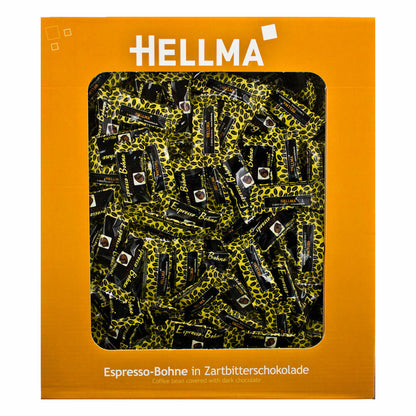 Hellma Espresso-Bohne in Zartbitterschokolade, Kaffeebohne in Schokolade, einzeln verpackt ca. 380 Stück