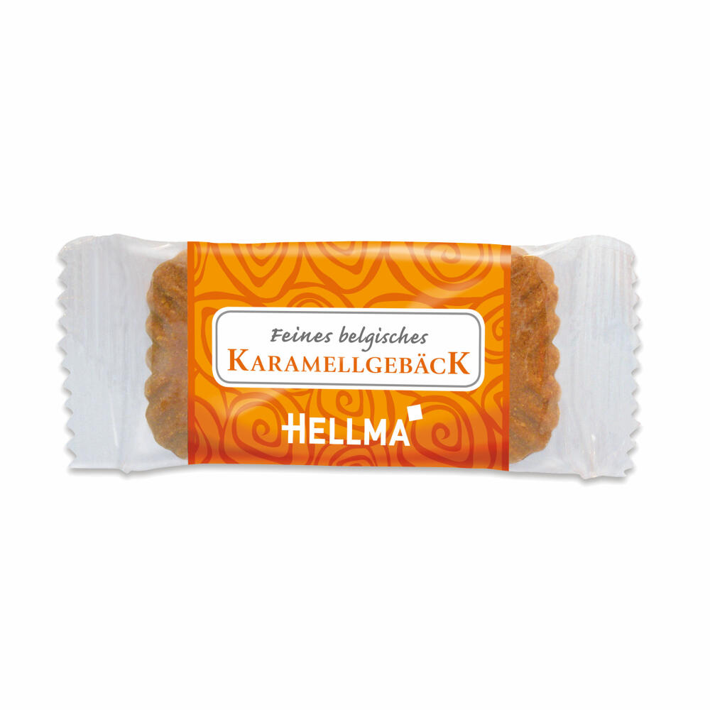 Hellma Karamellgebäck, Karamell Gebäck, Kekse, Plätzchen, Kaffeegebäck, für Gastro, Hotel, Büro, Kantine, 300 x 6 g