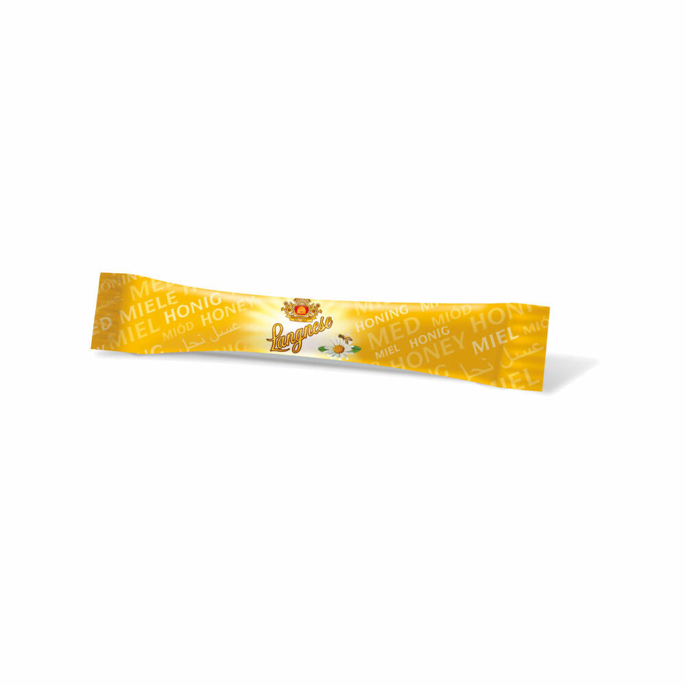 Langnese honey sticks, honey sticks, portion sticks, ideal for tea, coffee and muesli, for gastronomy, hotel, office, canteen, 80 x 8 g