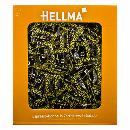 Hellma Espresso-Bohne in Zartbitterschokolade, Kaffeebohne in Schokolade, einzeln verpackt ca. 380 Stück